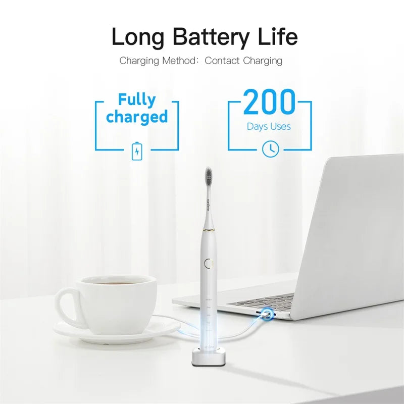 Smart Sonic Electric Toothbrush Deep Cleaning Tooth Brush - Genesis Global Boutique