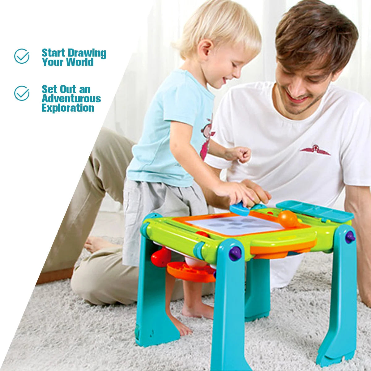 3 in1 Sit to Stand Learning Walker Kids Activity Center - Genesis Global Boutique