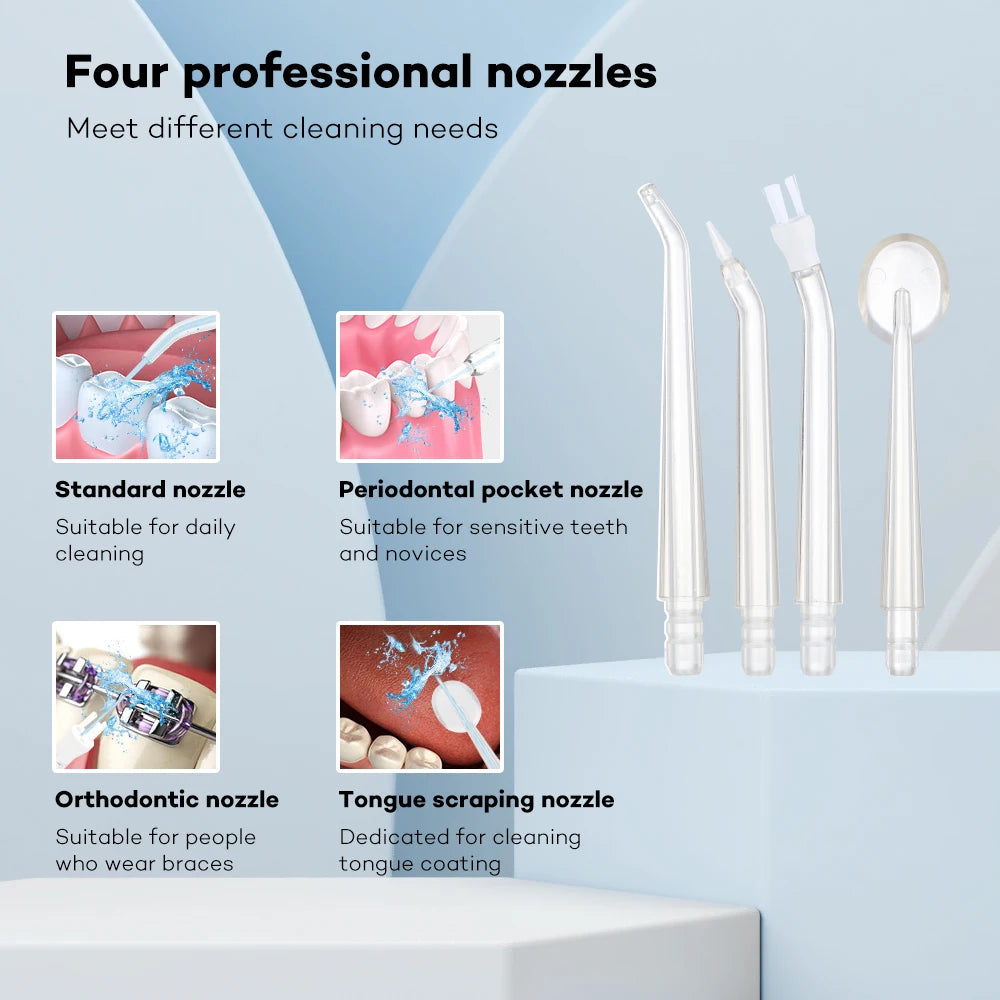 Portable Oral Irrigator Floss Pick Water Jet Teeth Whitening Cleaner - Genesis Global Boutique