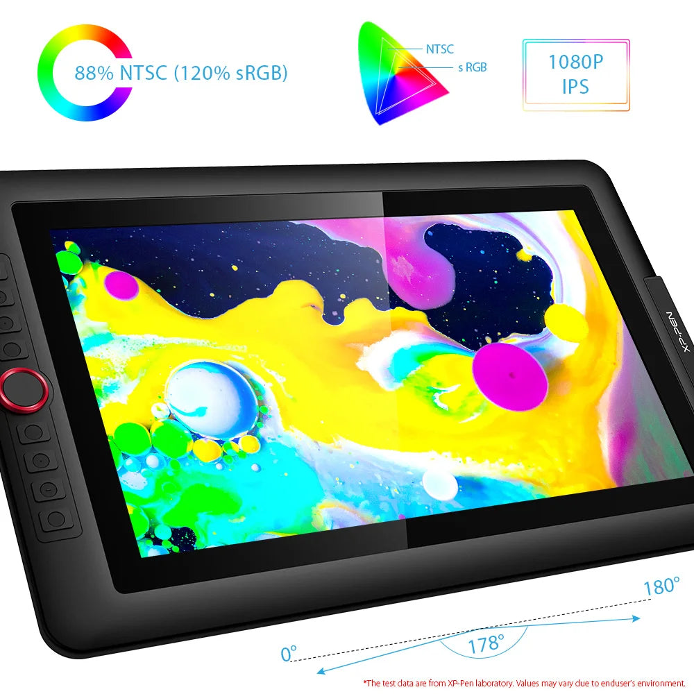 15.6 Pro Drawing Tablet Graphic Monitor Digital Animation Drawing Board with 60 Degrees of Tilt Function Art Design - Genesis Global Boutique