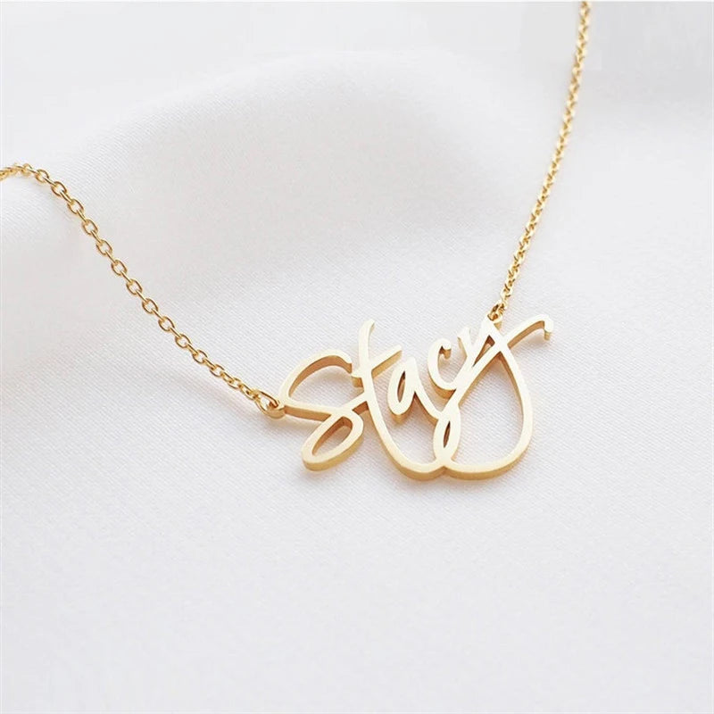 Sterling Silver Name Necklace Custom Necklaces - Genesis Global Boutique