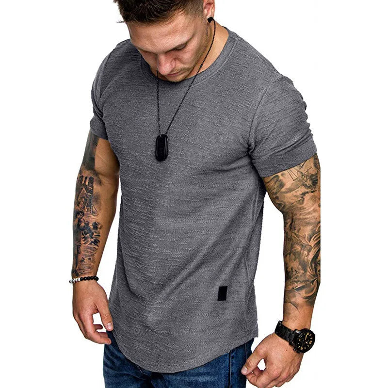 Men's Casual Solid o Neck t-Shirt - Genesis Global Boutique