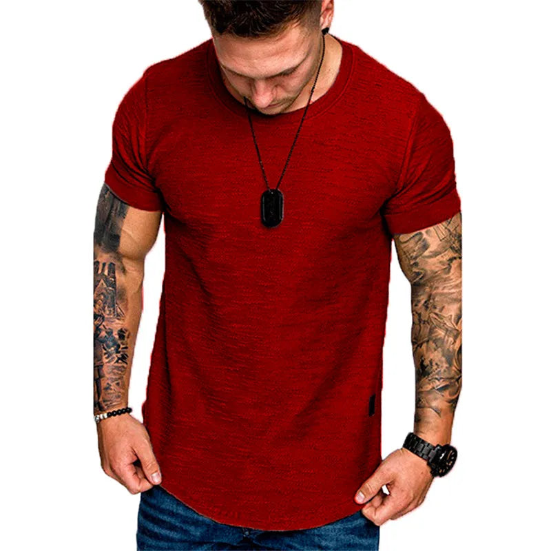 Men's Casual Solid o Neck t-Shirt - Genesis Global Boutique