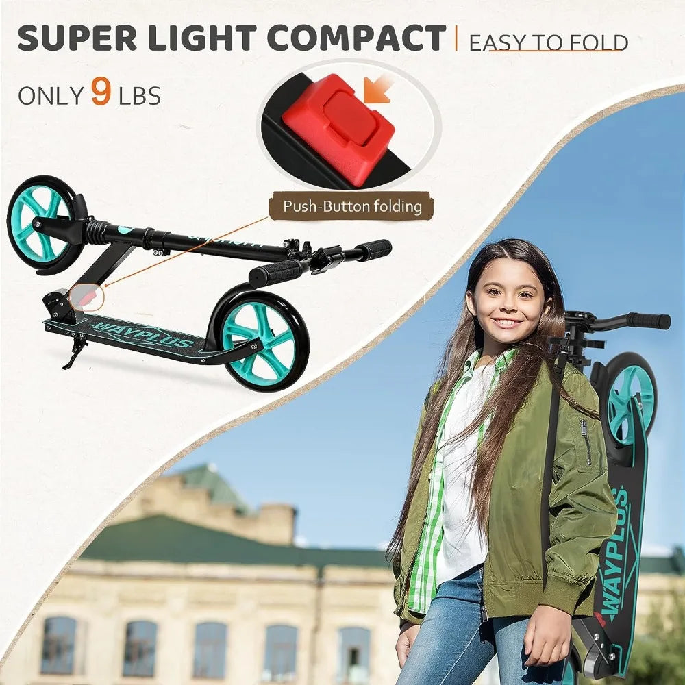 Kick Scooter for Kids, Teens & Adults. Foldable, Lightweight, 8IN Big Wheels - Genesis Global Boutique