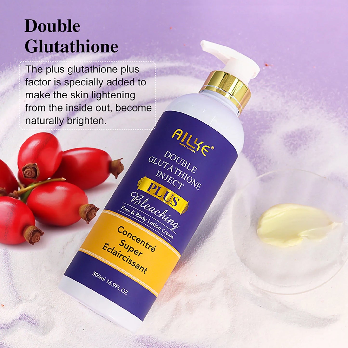 AILKE Double Glutathione Serum and Body Lotion, Whitening, Dark Spot Remover - Genesis Global Boutique