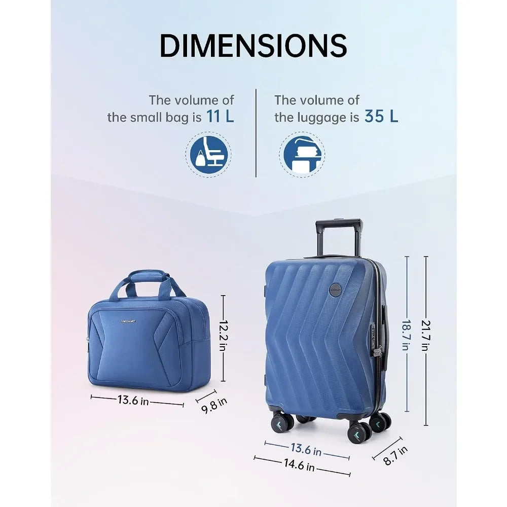 Carry On Luggage, 2 Piece Luggage Sets - Genesis Global Boutique