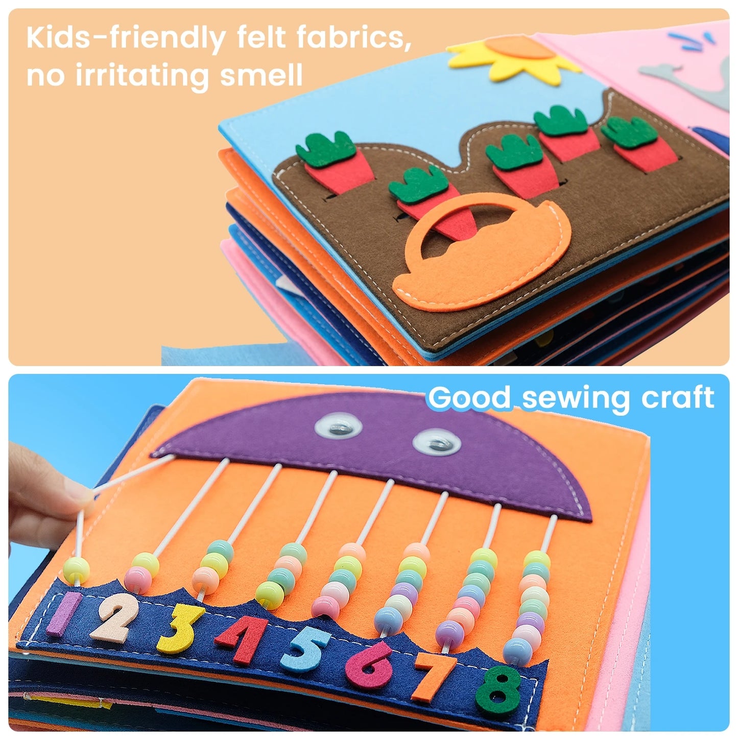 Felt Cloth Book Early Educational Math Toy - Genesis Global Boutique