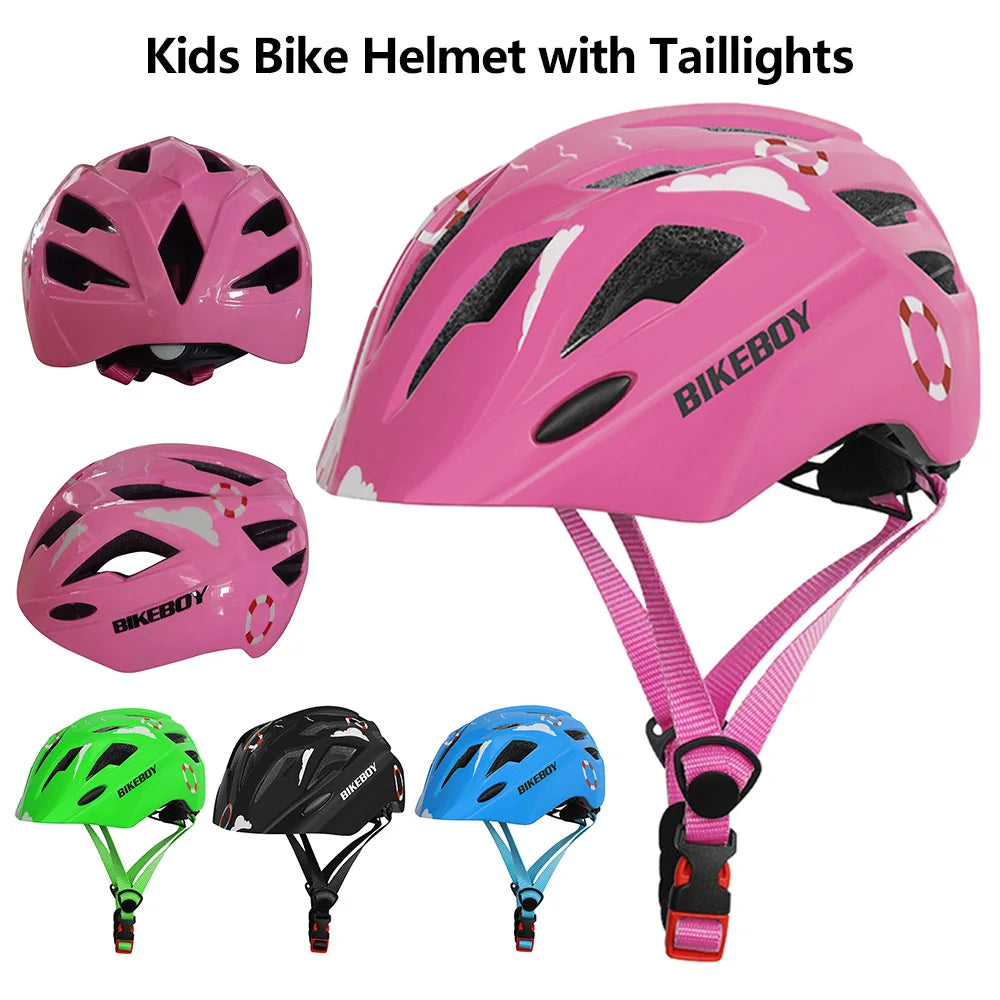 Kids Cycling Adjustable Safety Helmet with Taillights for Skateboard/Balance Bike - Genesis Global Boutique