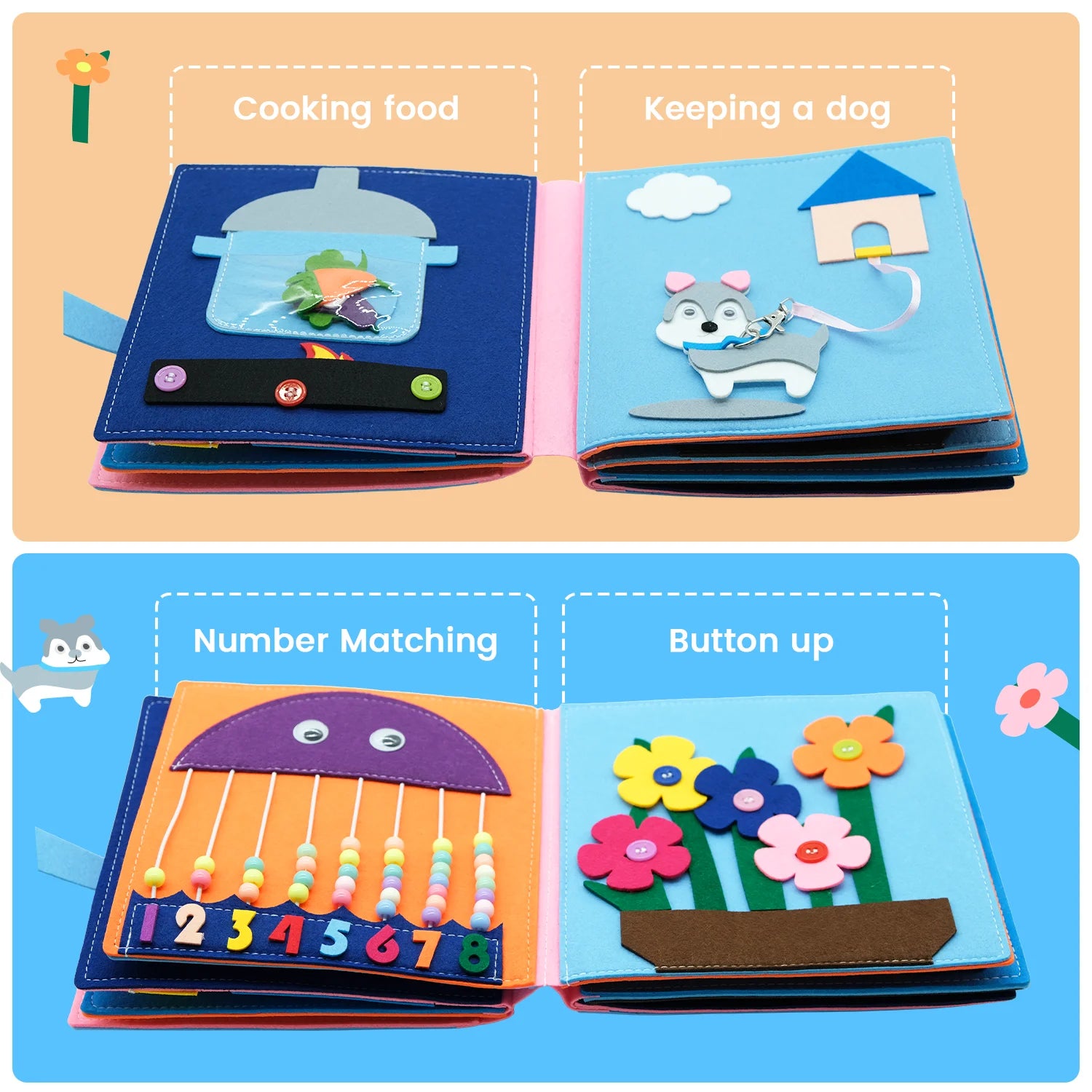 Felt Cloth Book Early Educational Math Toy - Genesis Global Boutique