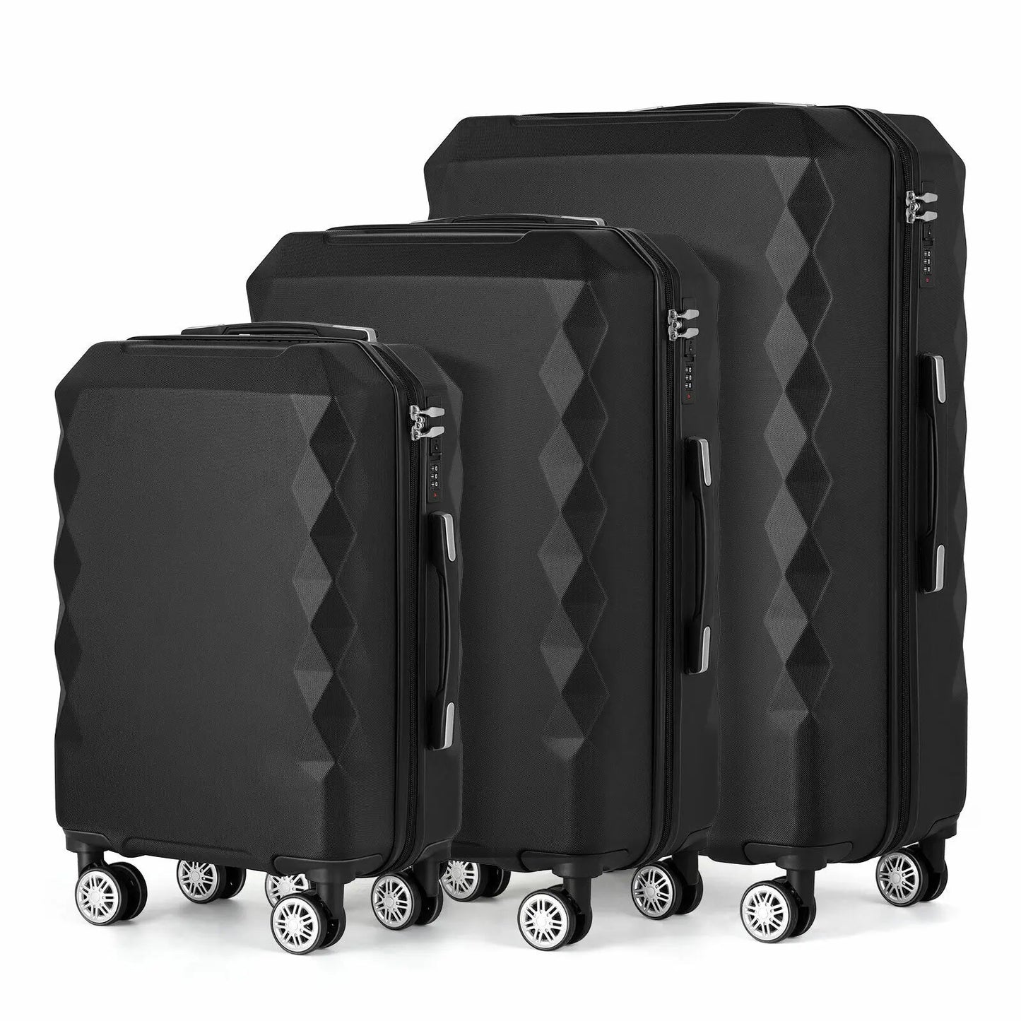 3pcs Luggage Set (20/24/28 Inch) Hardside Luggage with Spinner Wheels - Genesis Global Boutique