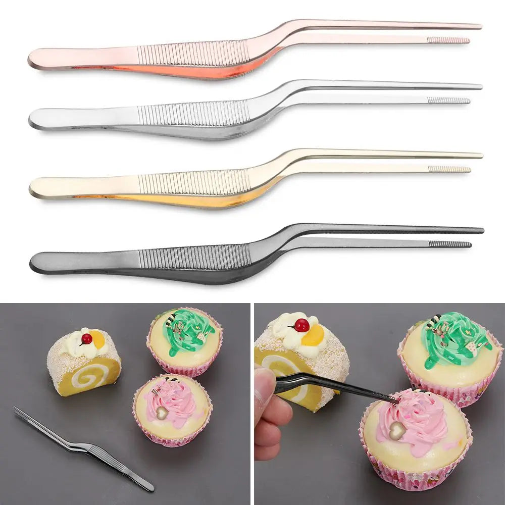 4PCS Plating Chef Food Tweezer BBQ Clip Barbecue Tongs - Genesis Global Boutique