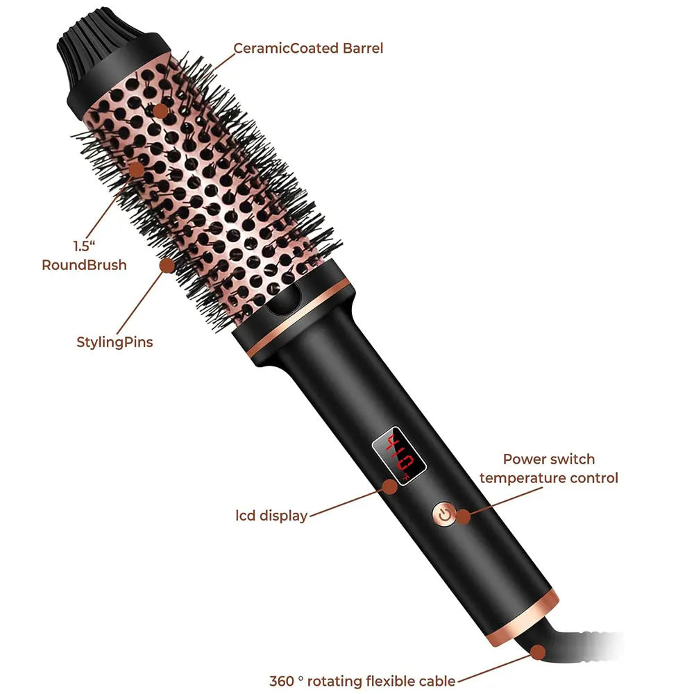 Thermal Brush Ceramic Ionic Curling Brush - Genesis Global Boutique