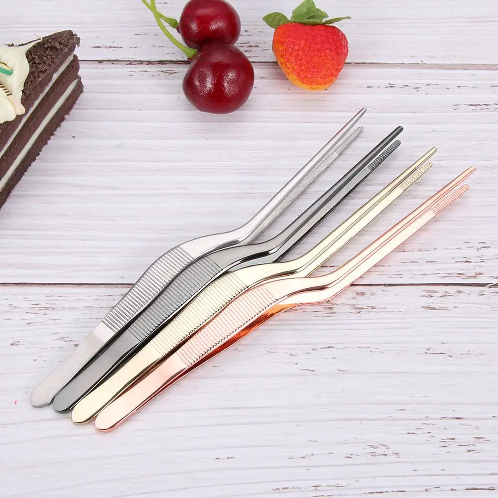 4PCS Plating Chef Food Tweezer BBQ Clip Barbecue Tongs - Genesis Global Boutique