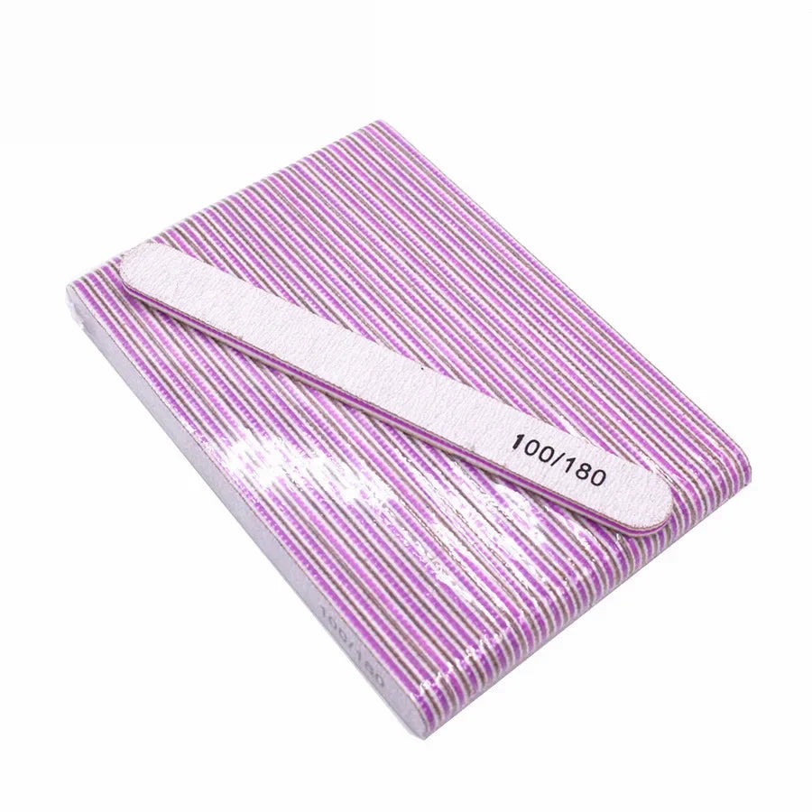 10pcs Different Shape Emery Nail File Personalized Nail File With Sanding Paper 100/180 - Genesis Global Boutique