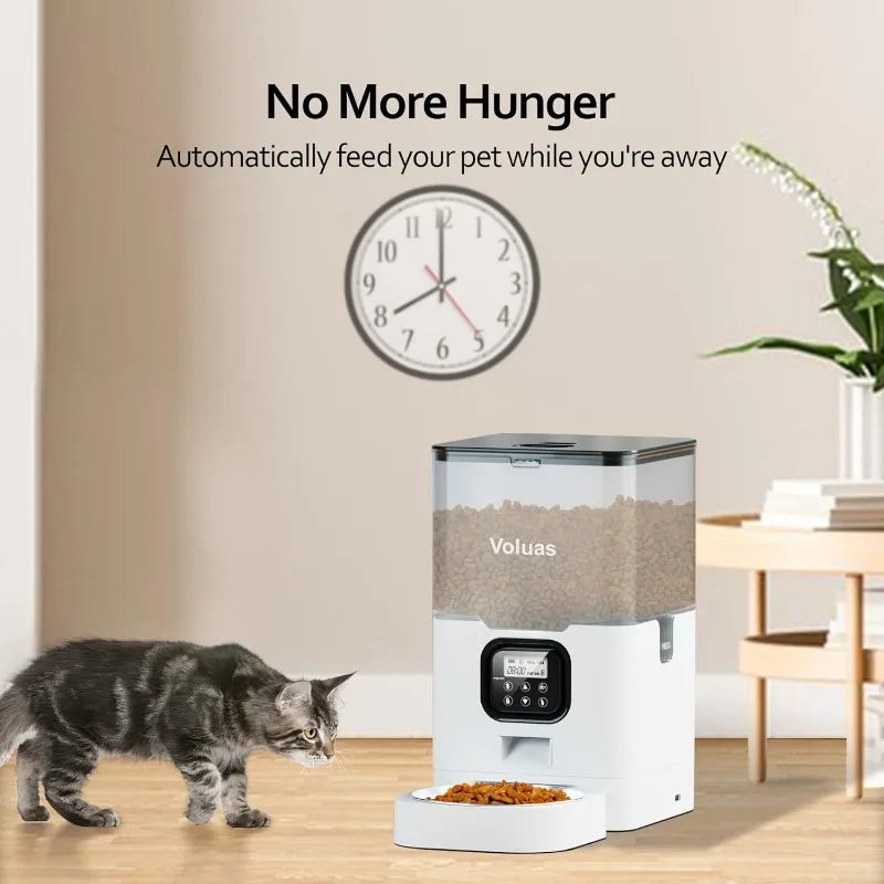 VOLUAS Automatic Cat Feeders - Pet Food Dispenser for Dry Food - Genesis Global Boutique