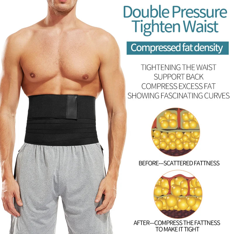 Waist Trainer Body Shaper Male Bandage Wrap Shapewear - Genesis Global Boutique