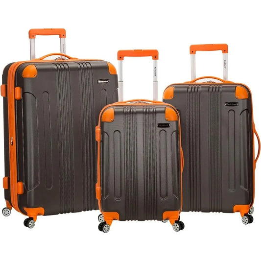 Hardside Spinner Wheel Luggage, Charcoal, 3-Piece Set (20/24/28) - Genesis Global Boutique