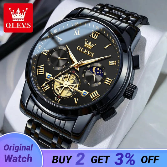 Men’s Watch Analog Quartz Movement Waterproof - Genesis Global Boutique