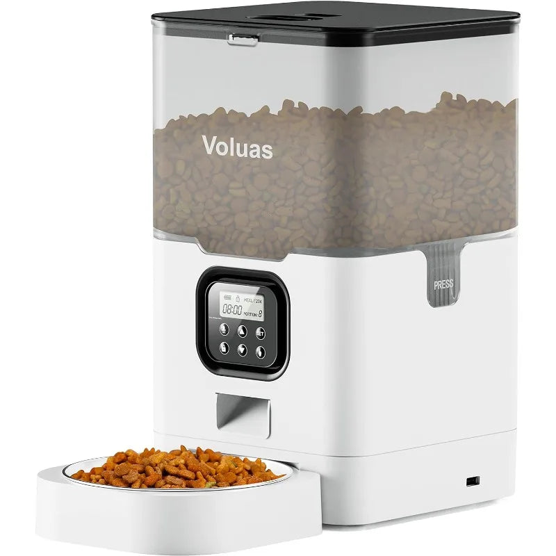 VOLUAS Automatic Cat Feeders - Pet Food Dispenser for Dry Food - Genesis Global Boutique