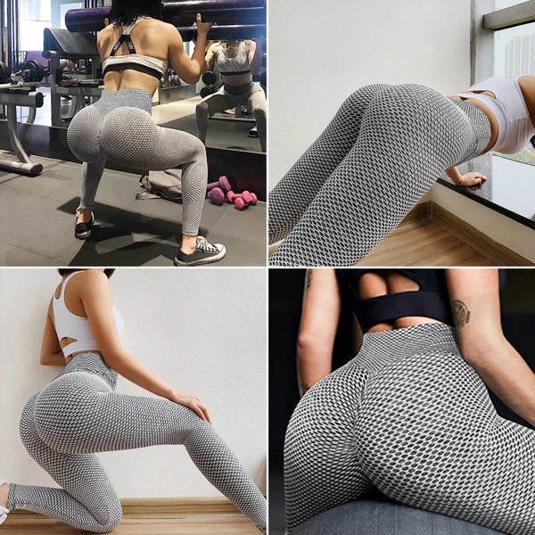 Grid Tights  Yoga Pants  High Waist Leggings Sportswear - Genesis Global Boutique