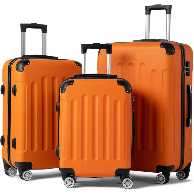 3-Piece Luggage Set Lightweight Suitcases with Rolling Wheels (20"/24"/28") - Genesis Global Boutique