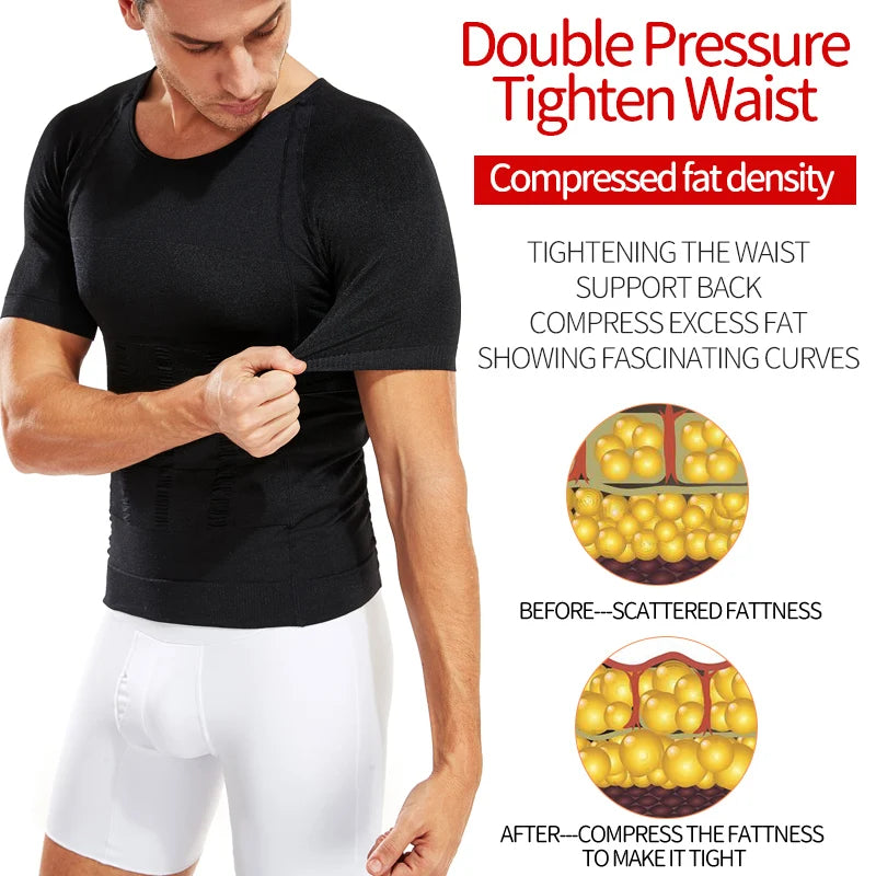 Men Slimming Body Shaper Compression Shirt - Genesis Global Boutique