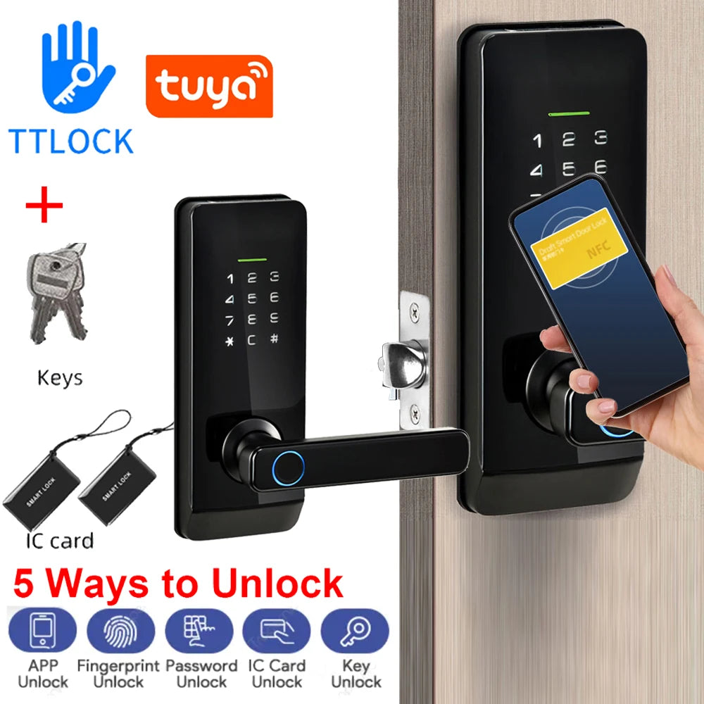 Tuya Wifi Smart Door Lock Bluetooth-Compatible APP Remote - Genesis Global Boutique