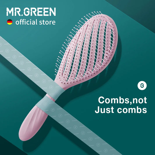 MR.GREEN Hollow Out Hair Brush, Detangling Tool - Genesis Global Boutique