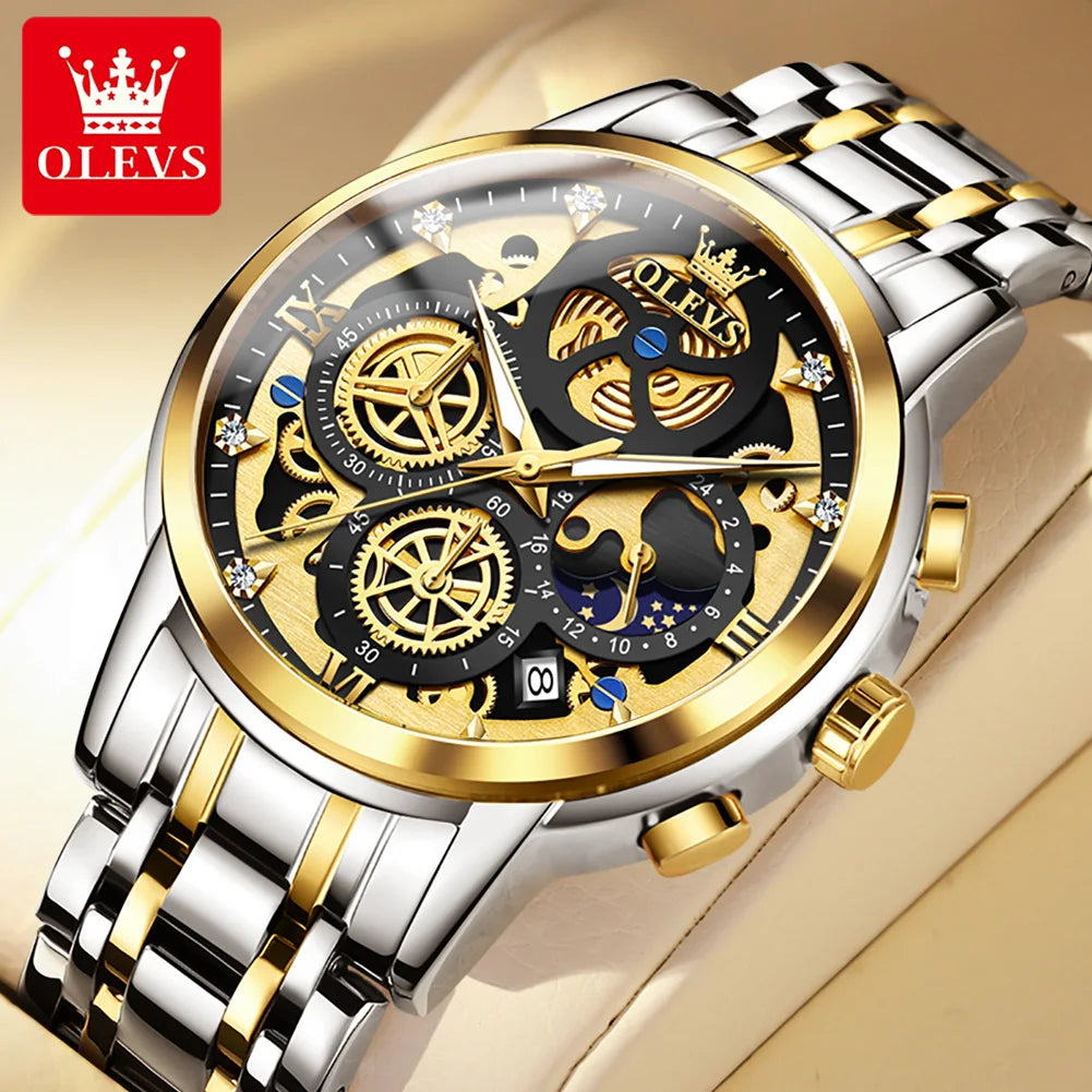 OLEVS Men's Watches Waterproof Quartz - Genesis Global Boutique