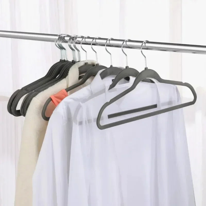 Heavy Duty Non Slip Velvet Clothing Hanger, 100 Pack, Gray - Genesis Global Boutique