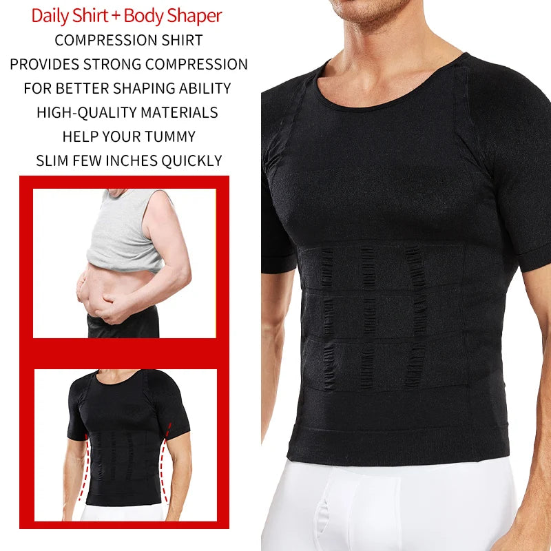 Men Slimming Body Shaper Compression Shirt - Genesis Global Boutique