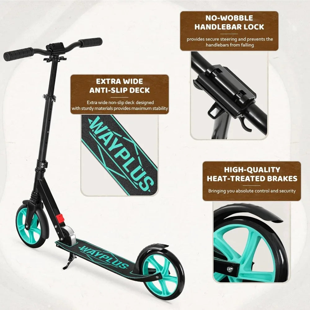 Kick Scooter for Kids, Teens & Adults. Foldable, Lightweight, 8IN Big Wheels - Genesis Global Boutique