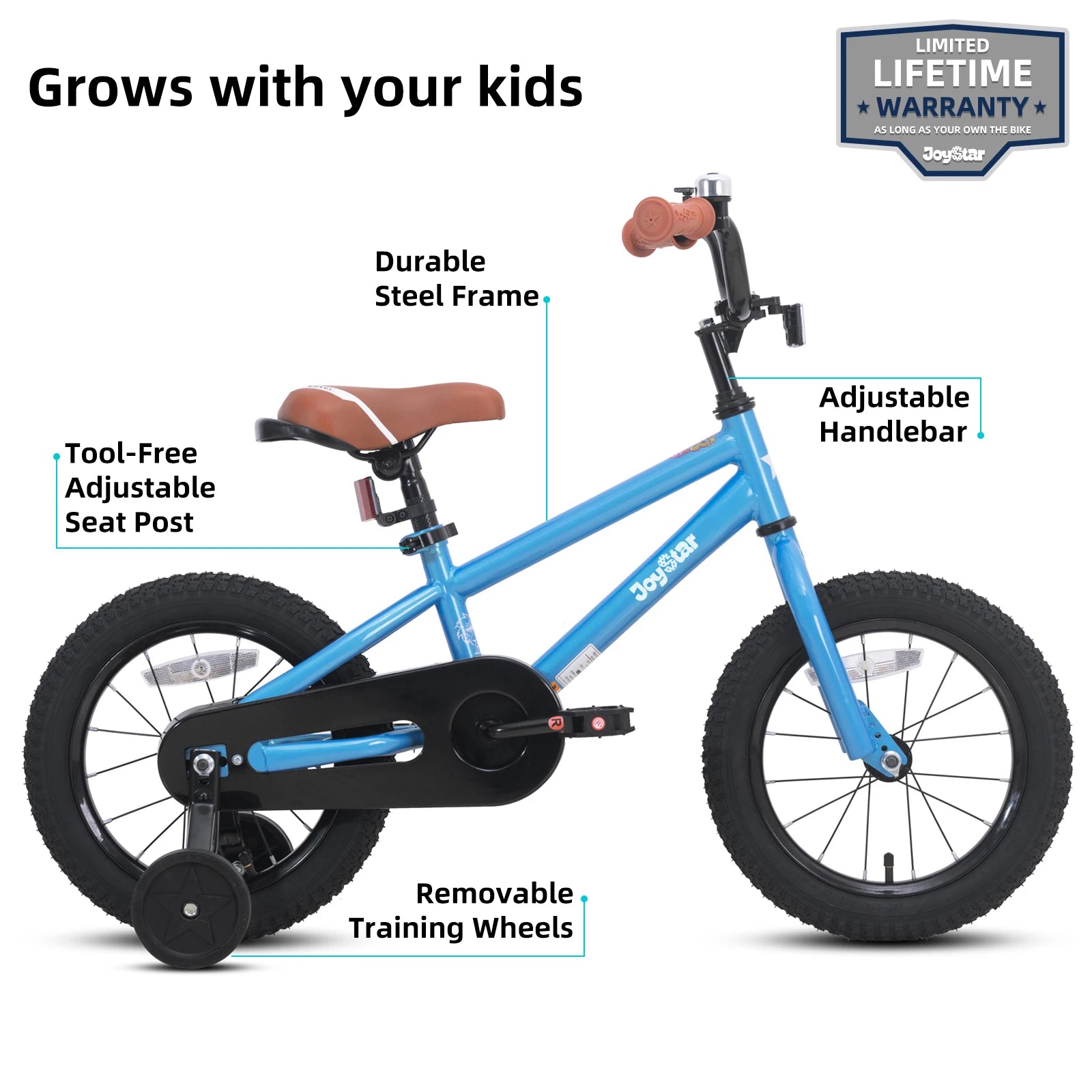 US warehouse JOYSTAR Kids Bike for Boys Girls Ages 2-9 Years Old, 12 14 16 18 Inch BMX Style Kid's Bicycles with Training Wheels - Genesis Global Boutique