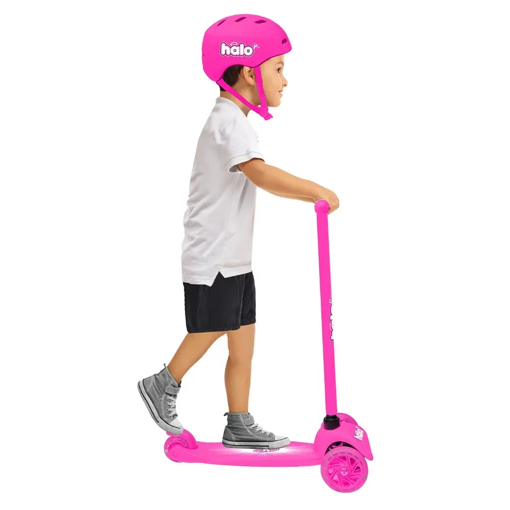 3 Wheel Scooter Combo - Super-Bright Light Up Wheels + Size Adjustable Helmet -scooter for kids - Genesis Global Boutique