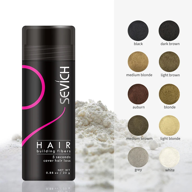 Sevich 3pcs Hair Fiber Powder +Hair Styling Spray + Nozzle Applicator Pump - Genesis Global Boutique