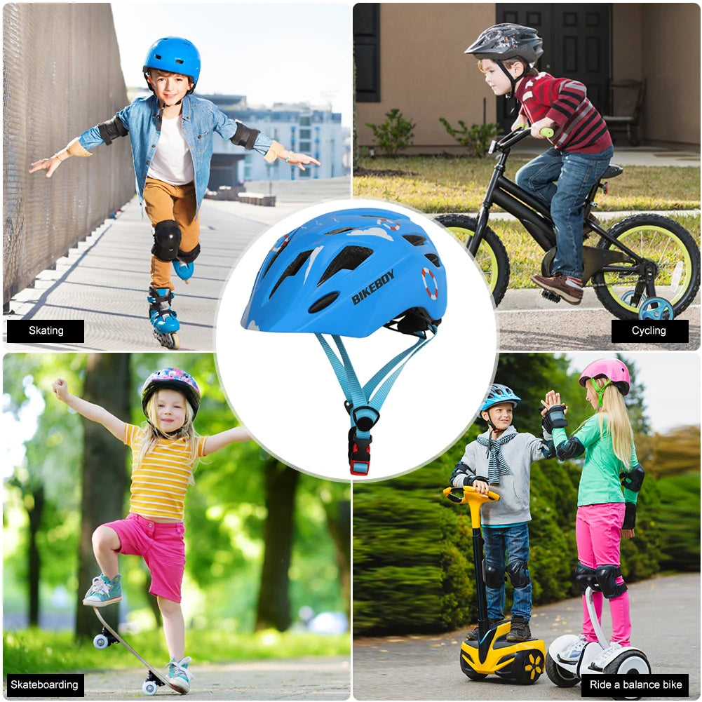 Kids Cycling Adjustable Safety Helmet with Taillights for Skateboard/Balance Bike - Genesis Global Boutique