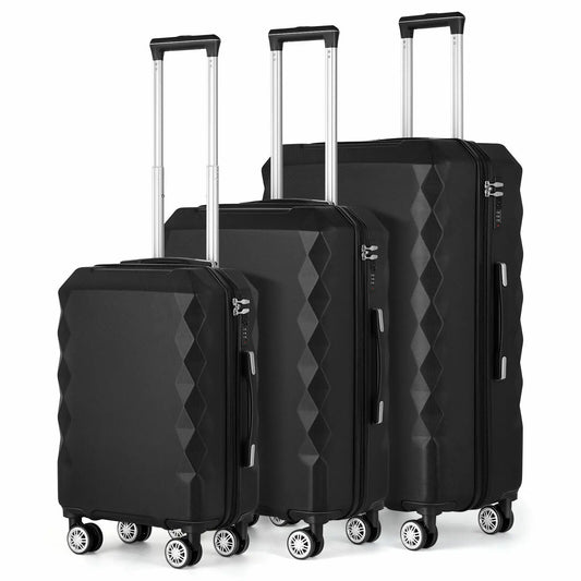 3pcs Luggage Set (20/24/28 Inch) Hardside Luggage with Spinner Wheels - Genesis Global Boutique